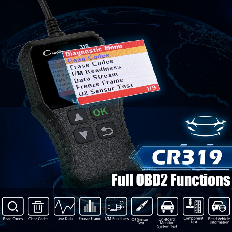 CnLaunch Creader CR319 ingebouwde monitortest