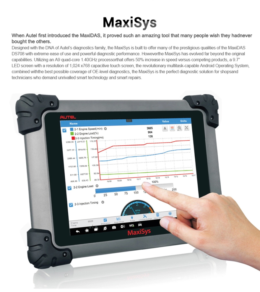 Autel MaxiSys Pros/908P met touchscreen