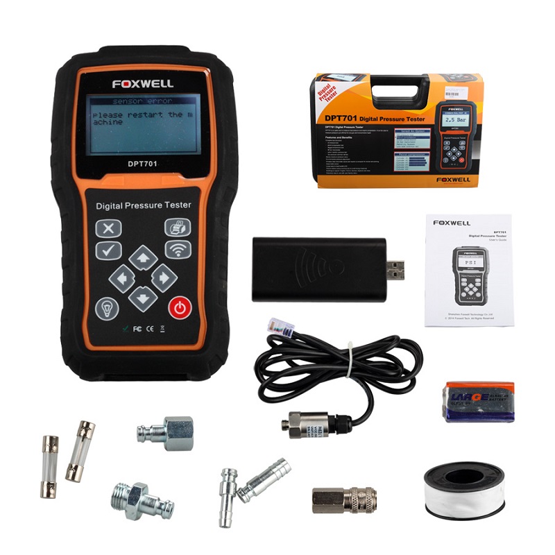 Originele Foxwell DPT701 digitale common rail hogedruktester